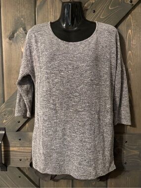 Buckle BKEred Womens Gray Top Sz. XSmall Cross Over Draped Sheer